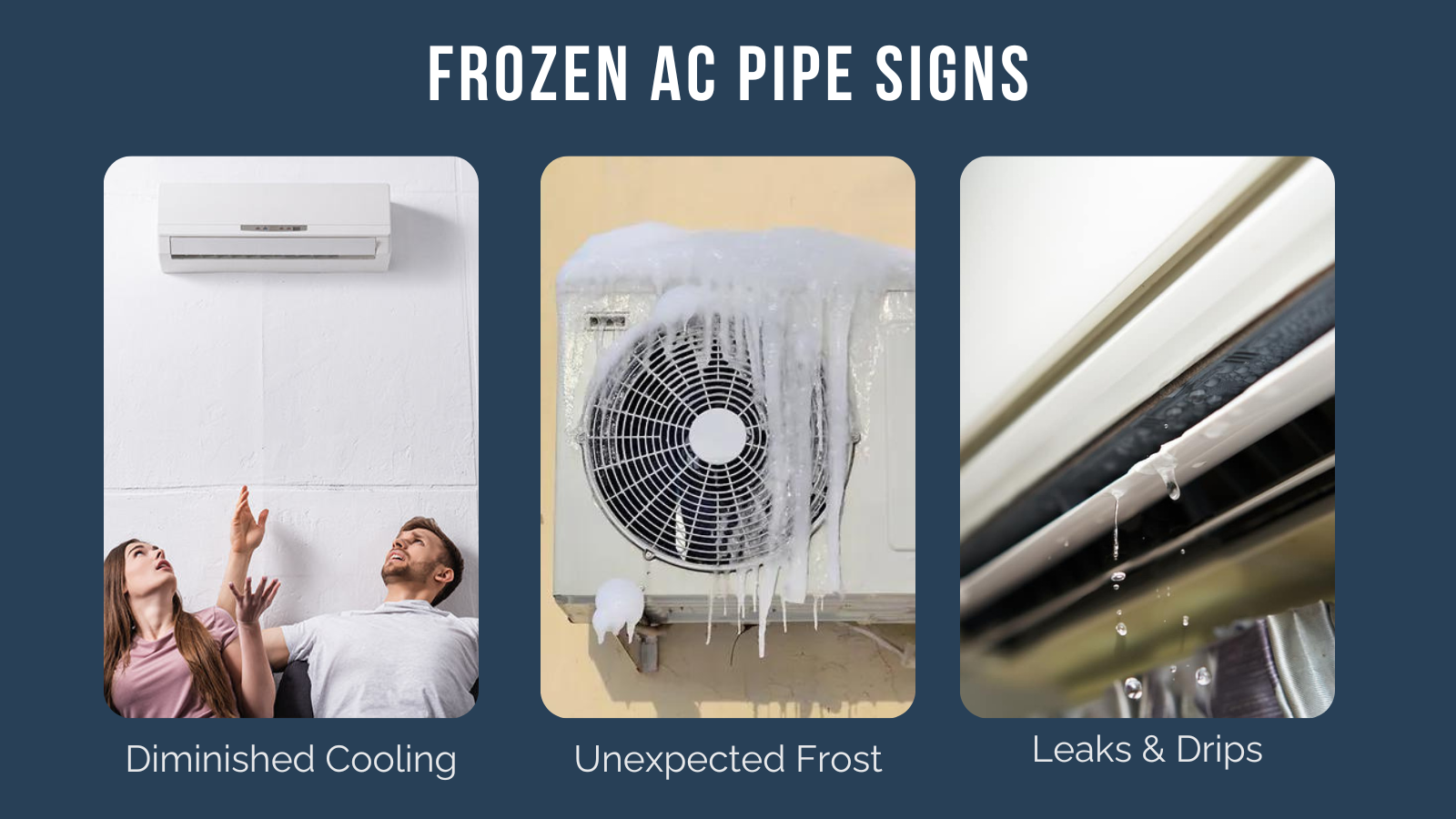 Frozen AC Pipe Signs