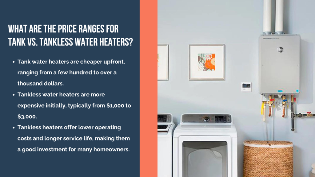 What Are the Price Ranges for Tank vs. Tankless Water Heaters?