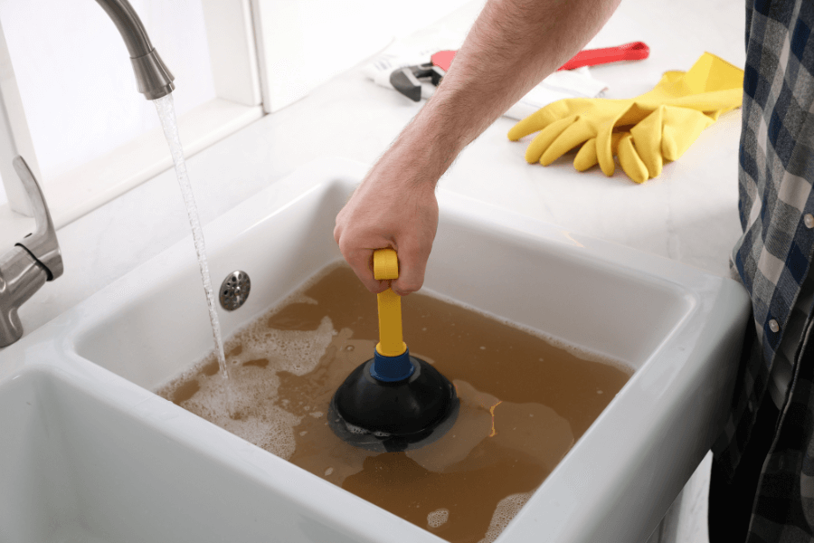clogged drainage